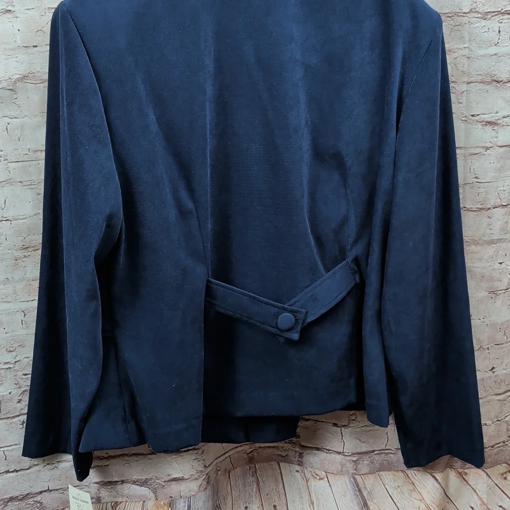 Jessica Howard Navy Button-Up Blazer 16W Nwt - Picture 7 of 7